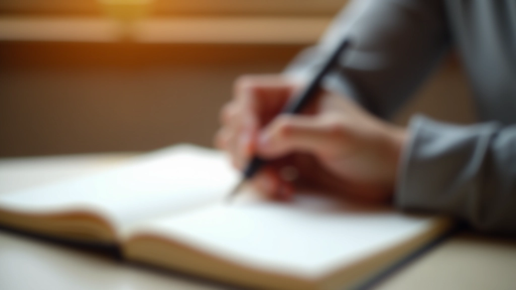 Pagina di diario con scrittura libera, penna e carta bianca per l'autoriflessione spontanea