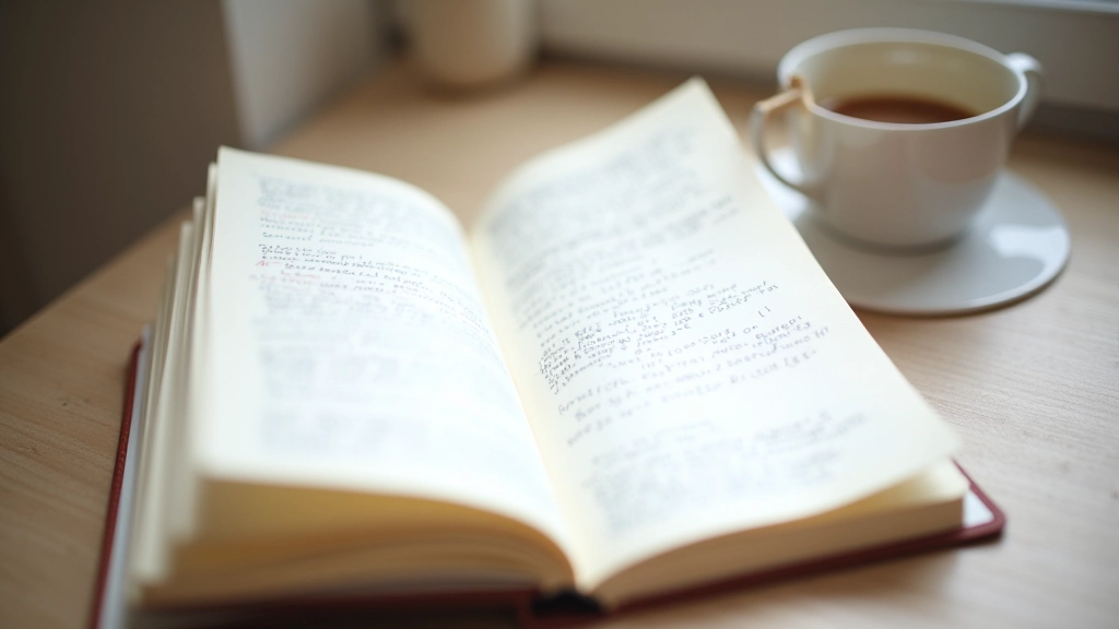 Pagina di bullet journal aperta con voci giornaliere scritte a mano, tre elementi evidenziati con cuori rossi